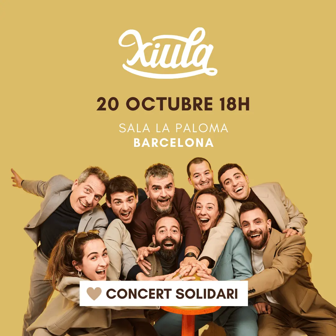 La imatge de les nou persones del concert solidari la xiula