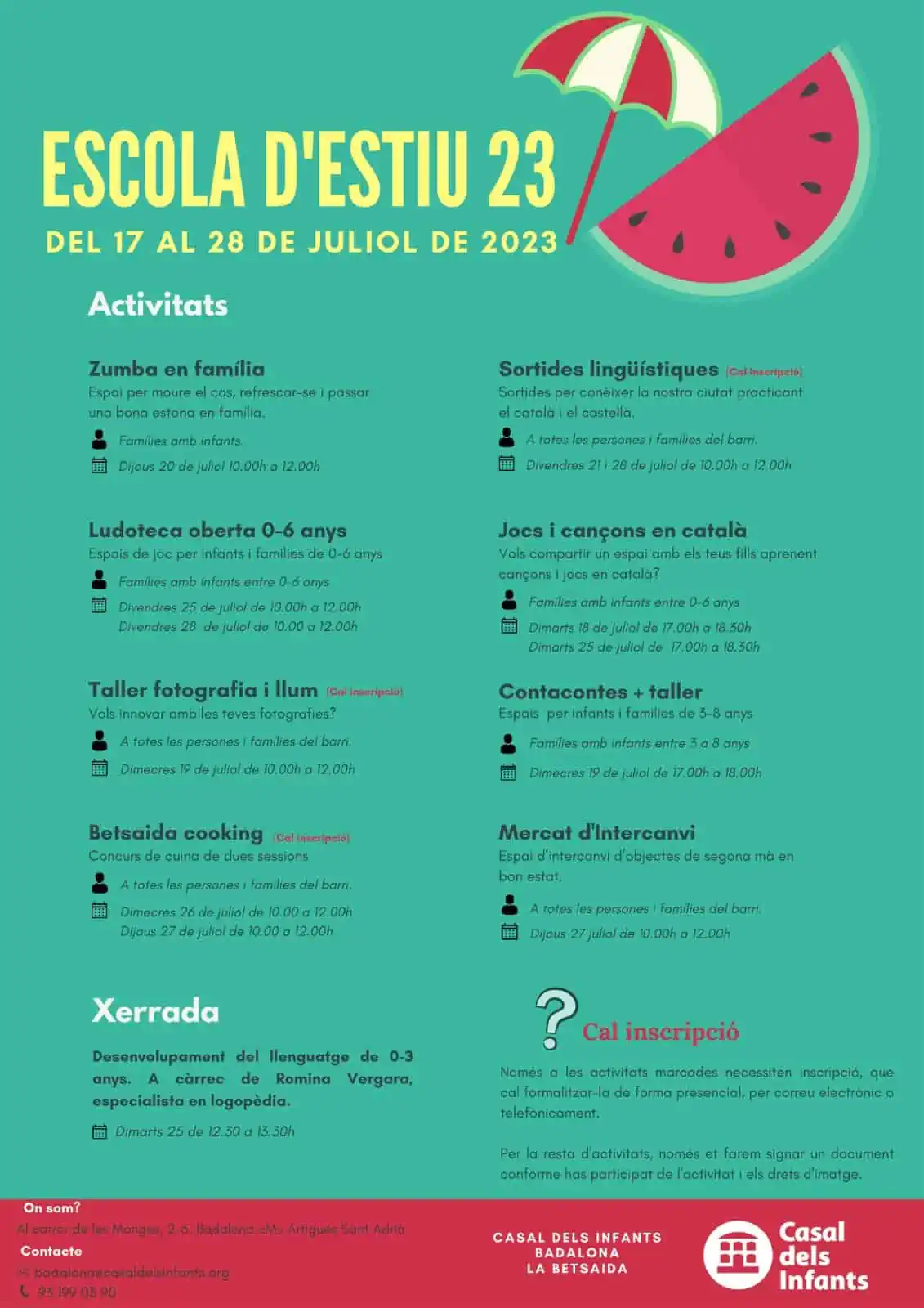 Escola d'estiu Llefià Badalona