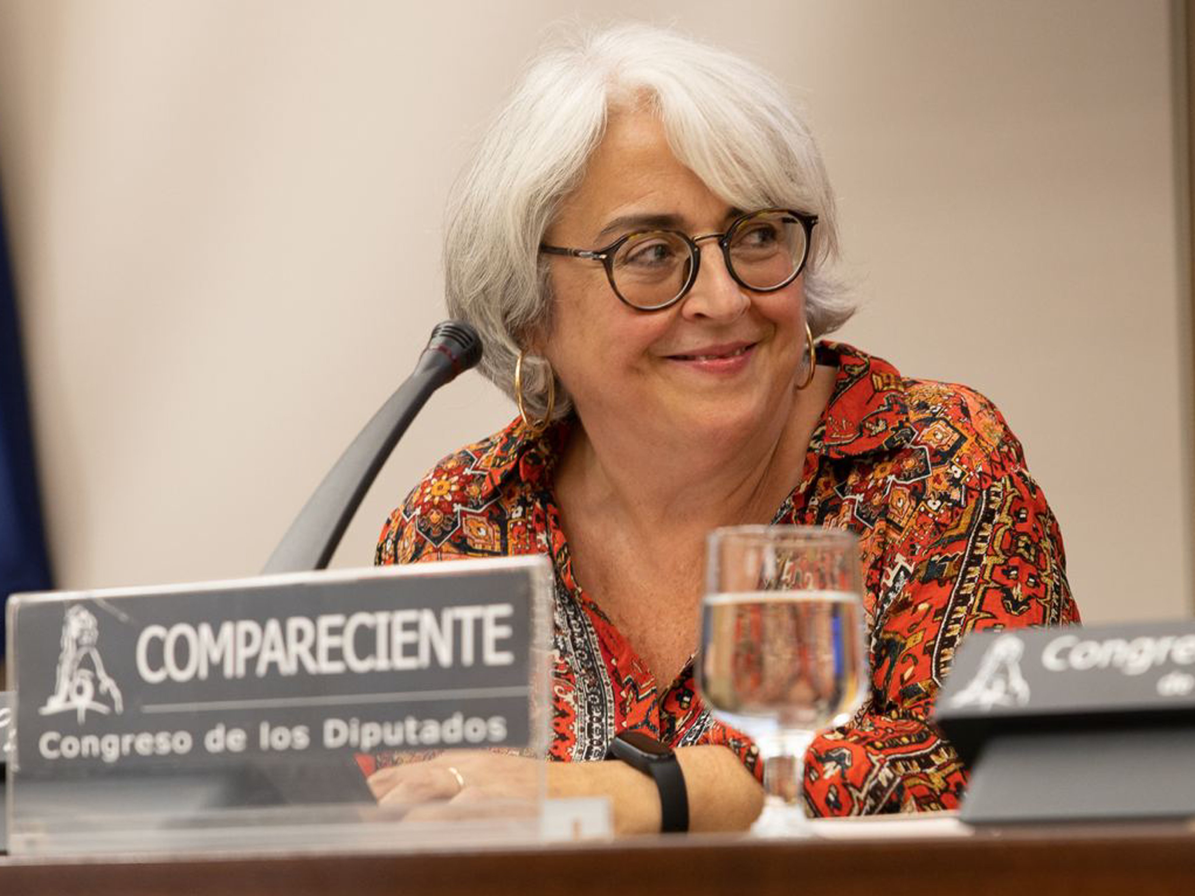 Rosa Balaguer durant la ponència al Congrés dels Diputats.