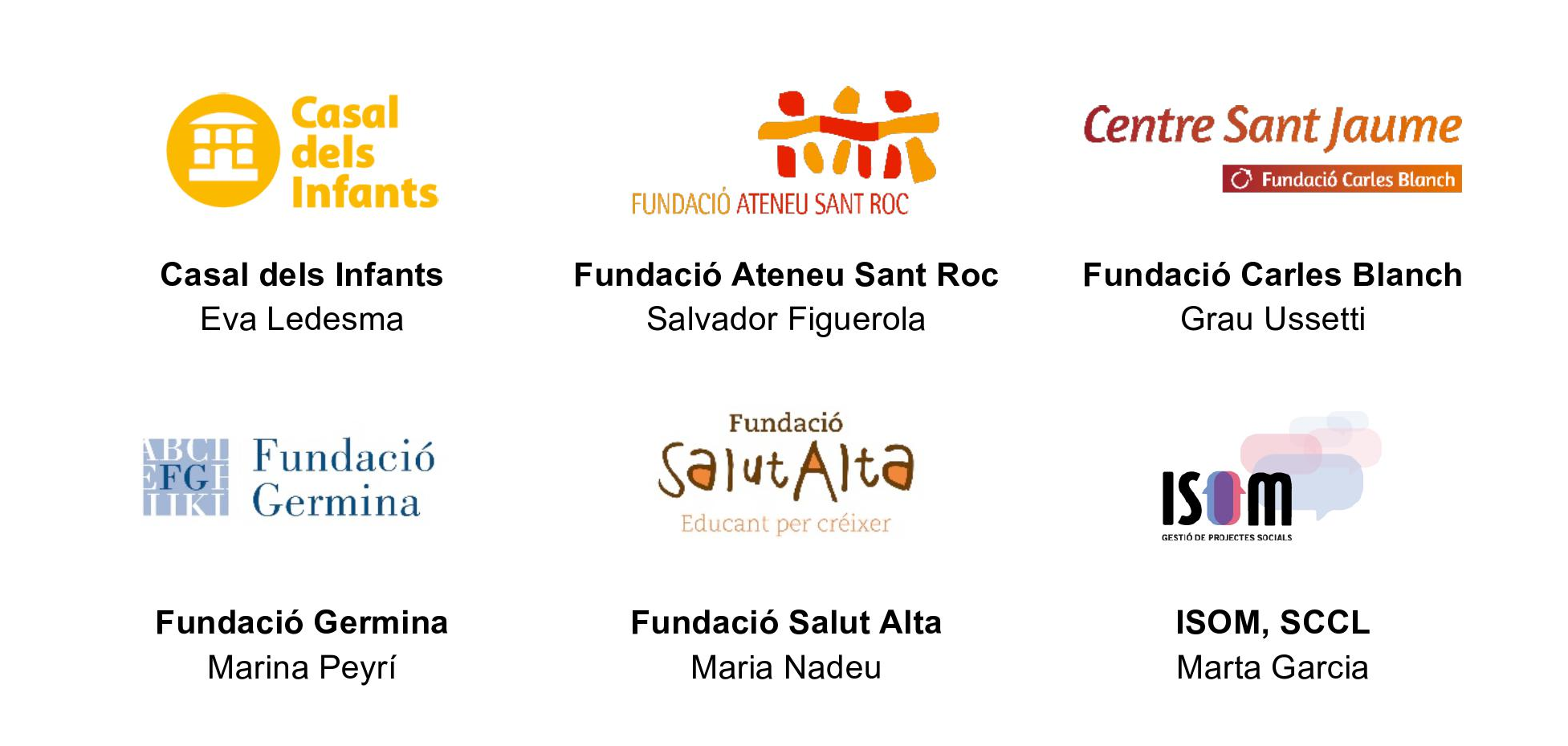 Logos de les entitats signants del comunicat en noms dels centres oberts de Badalona